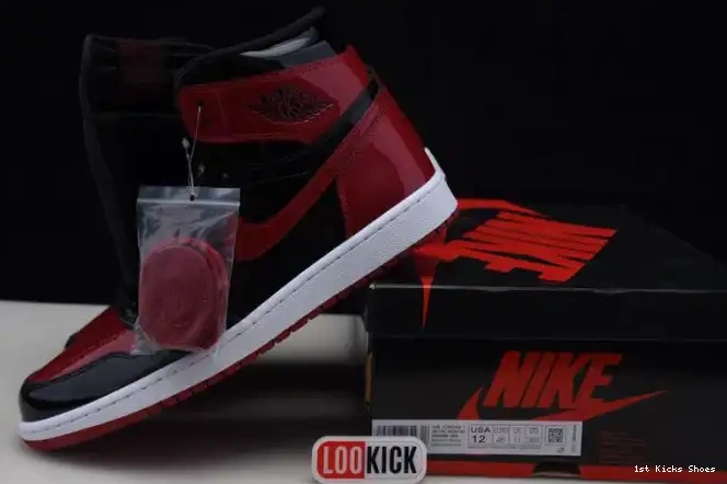 1st Kicks Shoes Jordan Patent Air OG High Bred 555088-063 1 0517